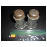 Vintage Glass Salt and Pepper Shakers