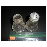Vintage Glass Salt and Pepper Shakers