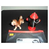 Dog and Hydrant Salt and Pepper Shakers