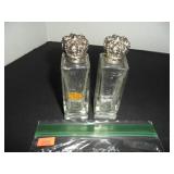 Hand Crated Crystal with Crown Salt and Pepper