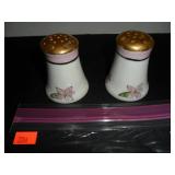 Pink Flowers Salt and Pepper Shakers