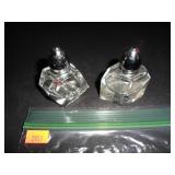 Mini Decorative Glass Salt and Pepper Shakers