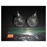 Irice Mini Decorative Glass Salt and Pepper