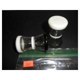 White & Clear Salt and Pepper Shakers
