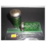 Emerald Green Salt and Pepper Shakers