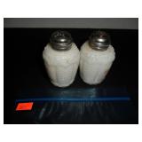 White with Flowers Salt and Pepper Shakers