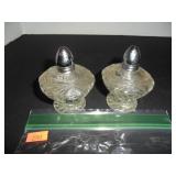 Antique Glass Salt and Pepper Shakers