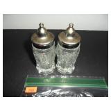 Vintage Glass Salt and Pepper Shakers