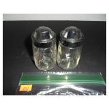 Vintage Glass Salt and Pepper Shakers