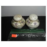 Nippon White with purple flowers Salt and Pepper