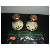 Green & Gold Salt and Pepper Shakers