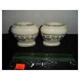 White & Gold Salt and Pepper Shakers