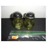 Vintage Fostoria Coin  Salt and Pepper Shakers
