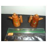 Wooden Teapots Salt and Pepper Shakers