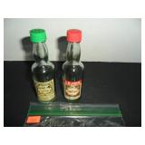 Vintage Lejon & Vermouth Mini Bottles Salt and