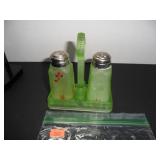 Vintage Mid Century Glass Salt and Pepper Shakers