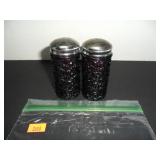 Vintage Mid Century Glass Salt and Pepper Shakers