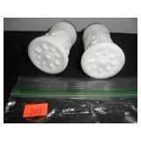 Vintage white milk glass Salt and Pepper Shakers