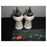 Colored Milk Glass Salt and Pepper Shakers