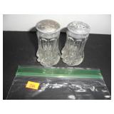 Vintage Clear Glass Salt and Pepper Shakers