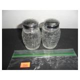 Vintage Clear Glass Salt and Pepper Shakers