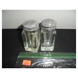 Vintage Clear Glass Salt and Pepper Shakers