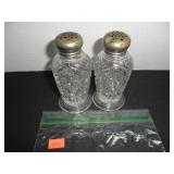 Vintage Clear Glass Salt and Pepper Shakers
