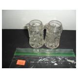 Vintage Clear Glass Salt and Pepper Shakers