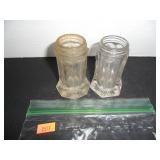 Vintage Clear Glass Salt and Pepper Shakers
