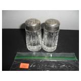 Vintage Clear Glass Salt and Pepper Shakers
