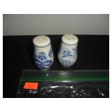 Vintage Hulschenreuther Blue Salt and Pepper