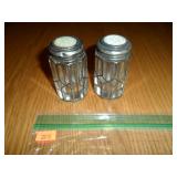 Antique Metal Pattern Salt and Pepper Shakers