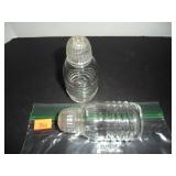 Vintage Glass Salt and Pepper Shakers