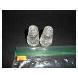Vintage Mini Glass Salt and Pepper Shakers