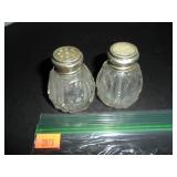 Antique Glass Salt and Pepper Shakers