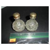 Cut Glass Salt and Pepper Shakers