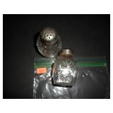 Patterned Glass Salt and Pepper Shakers