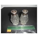 Moulded glass Salt and Pepper Shakers