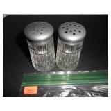 Vintage Retro Glass Salt and Pepper Shakers