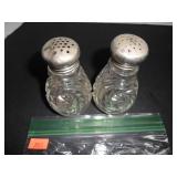 Thick Clear Glass Salt and Pepper Shakers