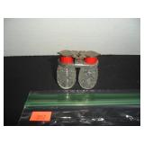 Vintage Glass Picnic Salt and Pepper Shakers