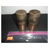 Tin Salt and Pepper Shakers