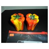 Yellow & Orange Peppers Salt and Pepper Shakers