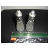 Plastic with Sterling Silver lids Salt and Pepper