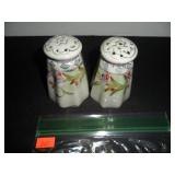 White & Green Salt and Pepper Shakers