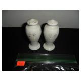 White & Silver Salt and Pepper Shakers
