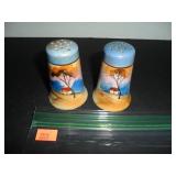 Japan Vintage Rural Scene Salt and Pepper Shakers