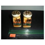 Vintage Lake Scene Salt and Pepper Shakers