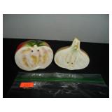 onion and A[pple Salt and Pepper Shakers