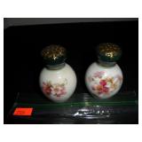White Flowers Salt and Pepper Shakers
